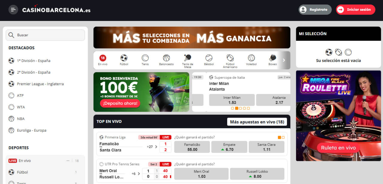 Apuestas en vivo Casino Barcelona