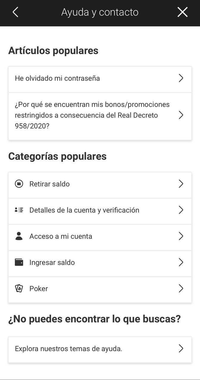 Atención al cliente Mobile