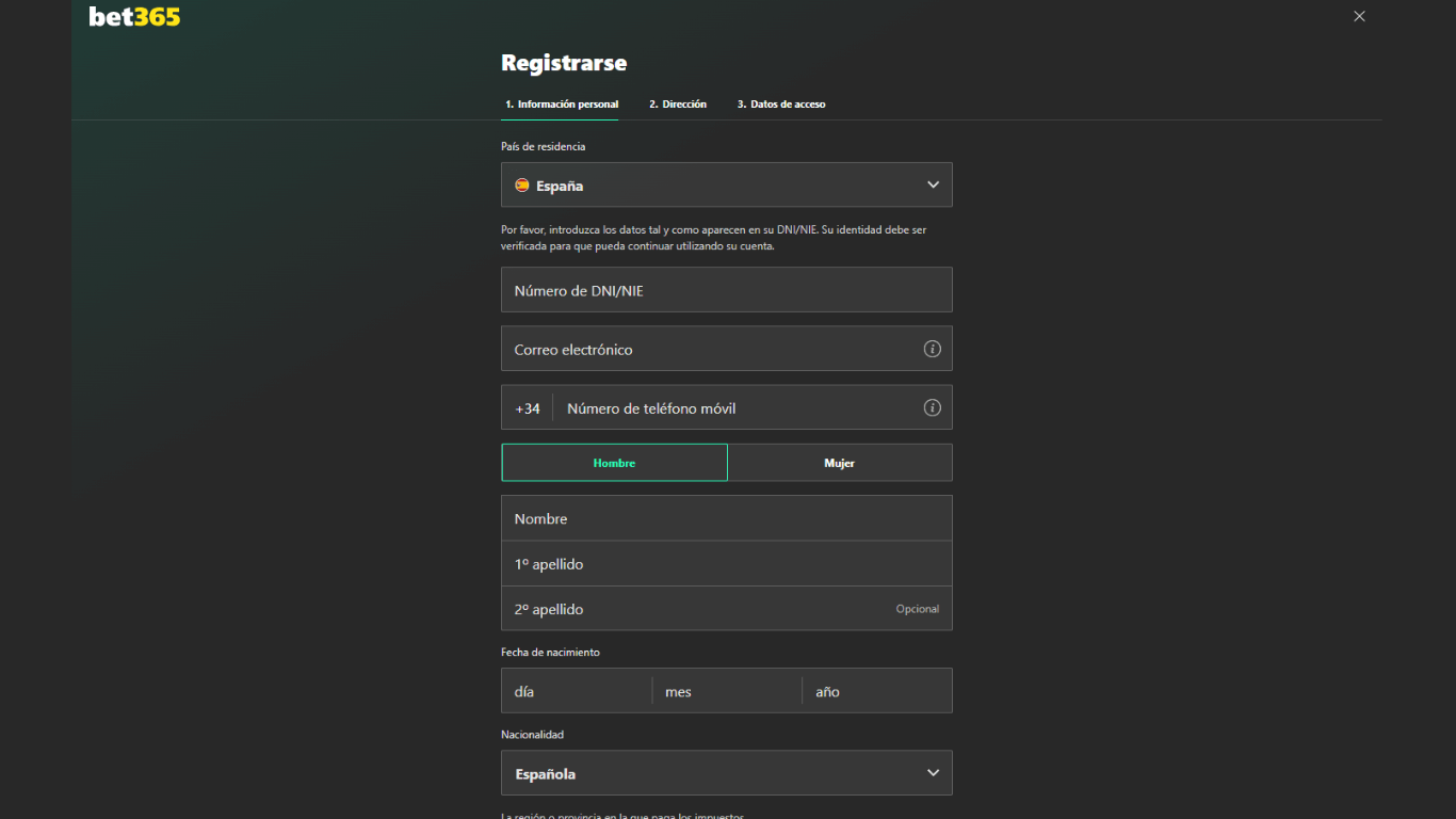 Bet365 Registration Spain,apuestalegal24.com