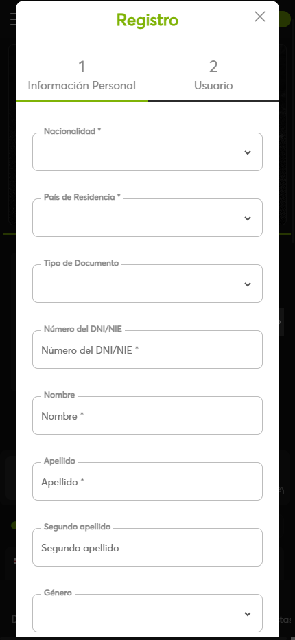 Bet777 Bookmaker Registration Spain (Mobile screen) apuestalegal24.com