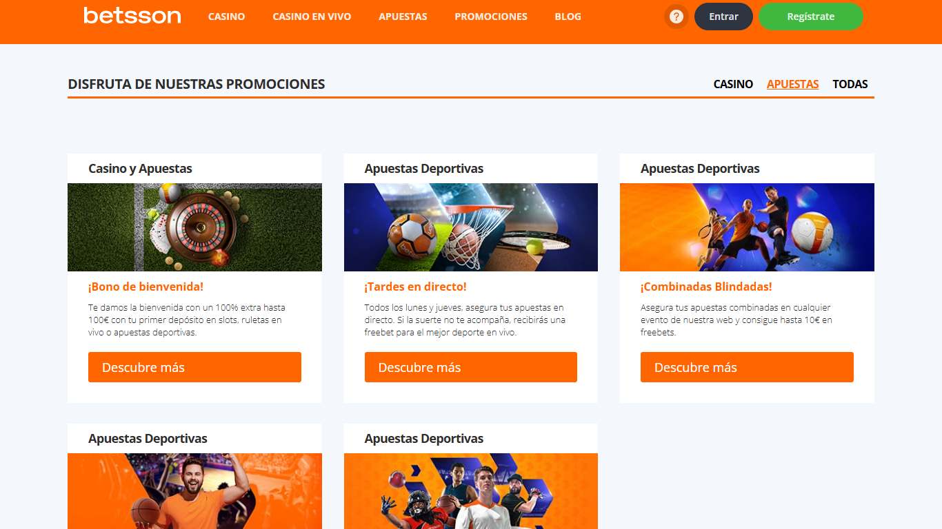 Betsson Sport Bonuses Spain, apuestalegal24.com