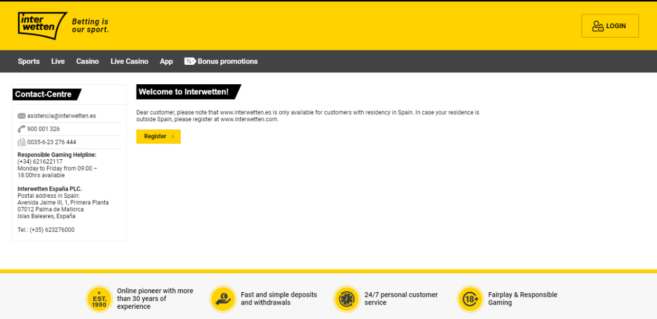 Interwetten Casa de apuestas Registro y primeros pasos (