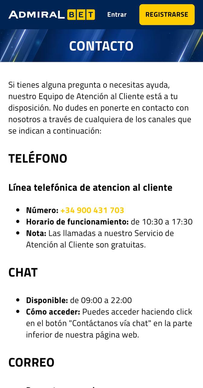 Atención al cliente Mobile