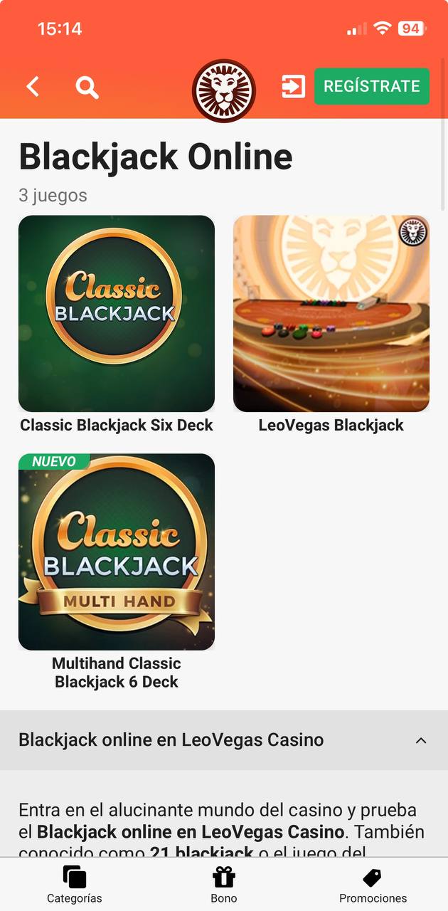 Blackjack Leovegas Casino Mobile