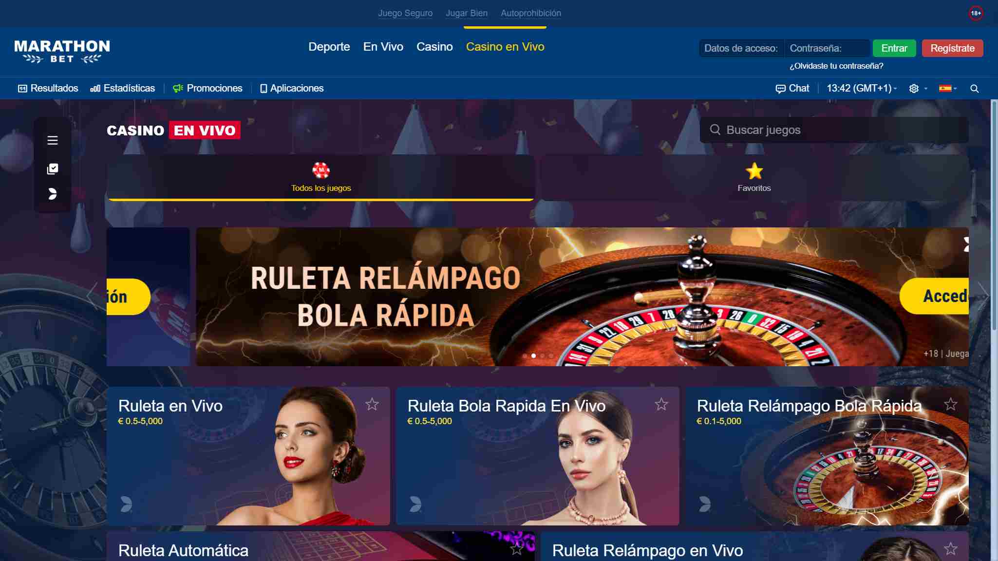 casino live marathonbet esmejor