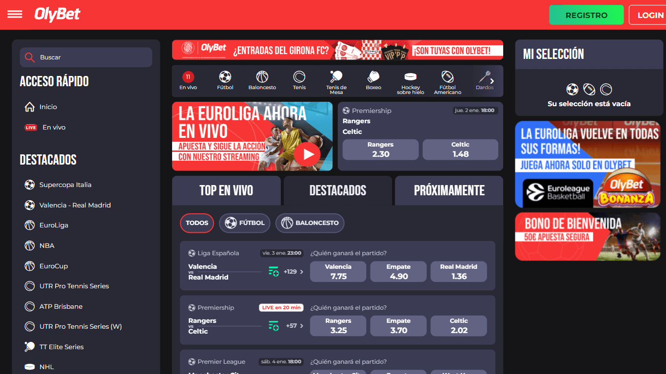 Olybet Sport Betting Spain