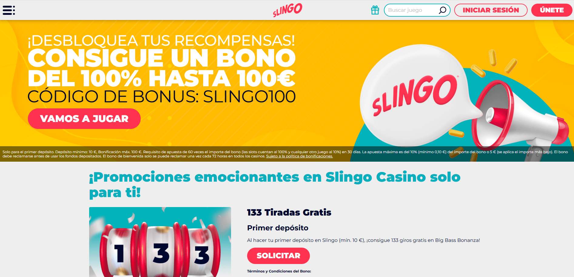 Slingo bonos pc