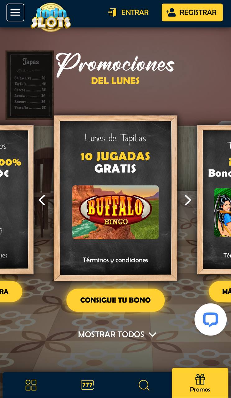 Todoslots promociones móviles