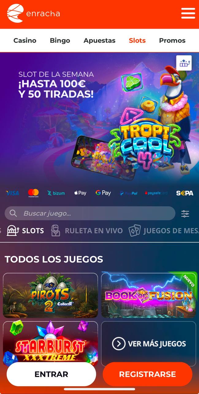 Tragaperras en Enracha Casino