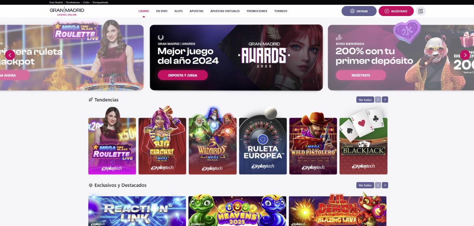 Homepage de Casino Gran Madrid