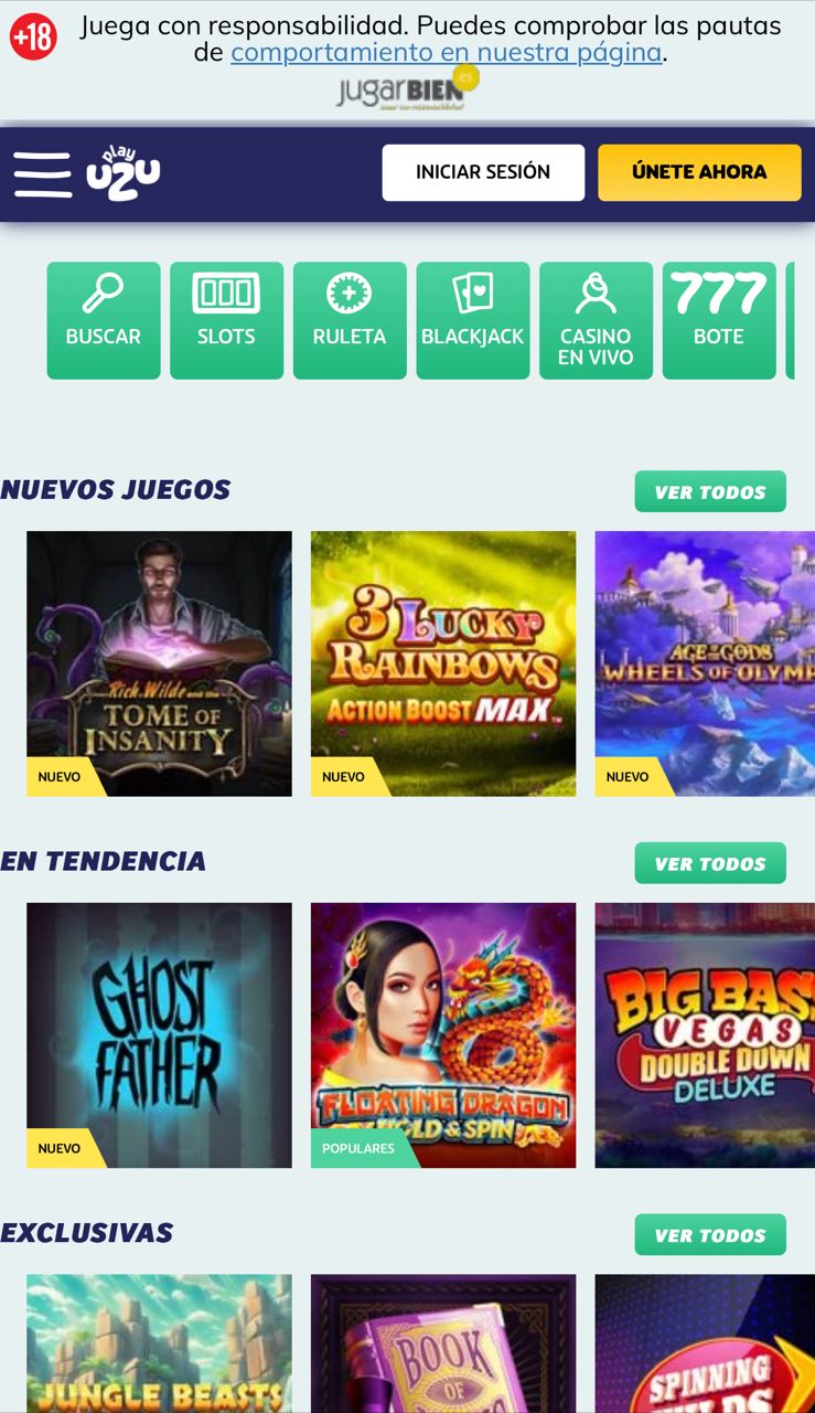 Slots en PlayUZU Casino