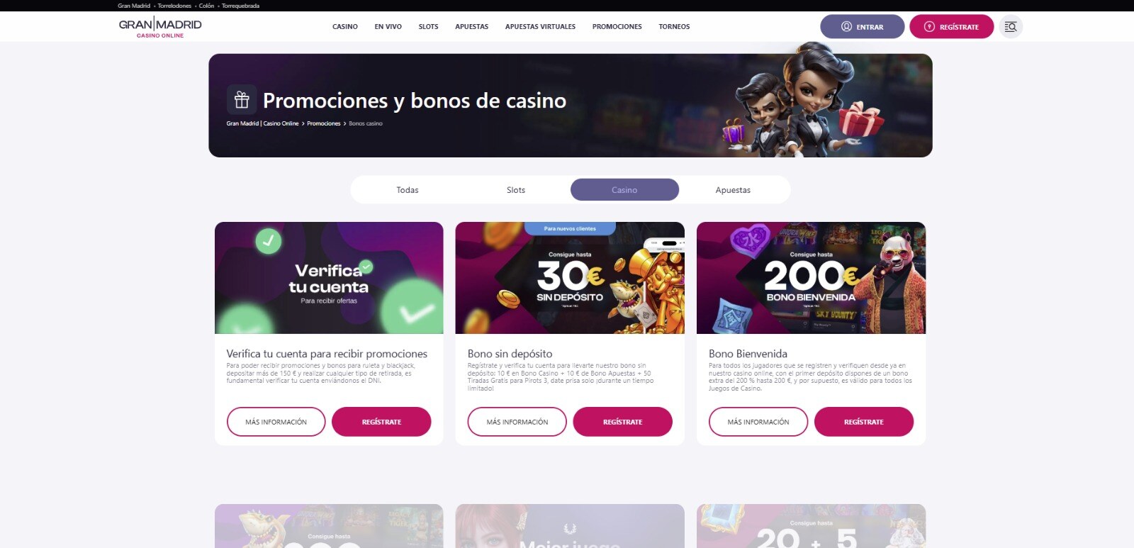 Promociones y ofertas en Casino Gran Madrid