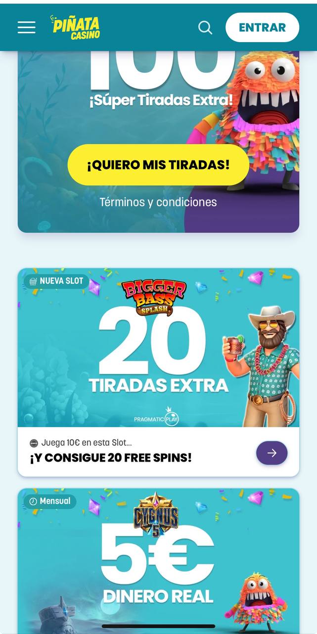 Promociones y ofertas de Piñata Casino