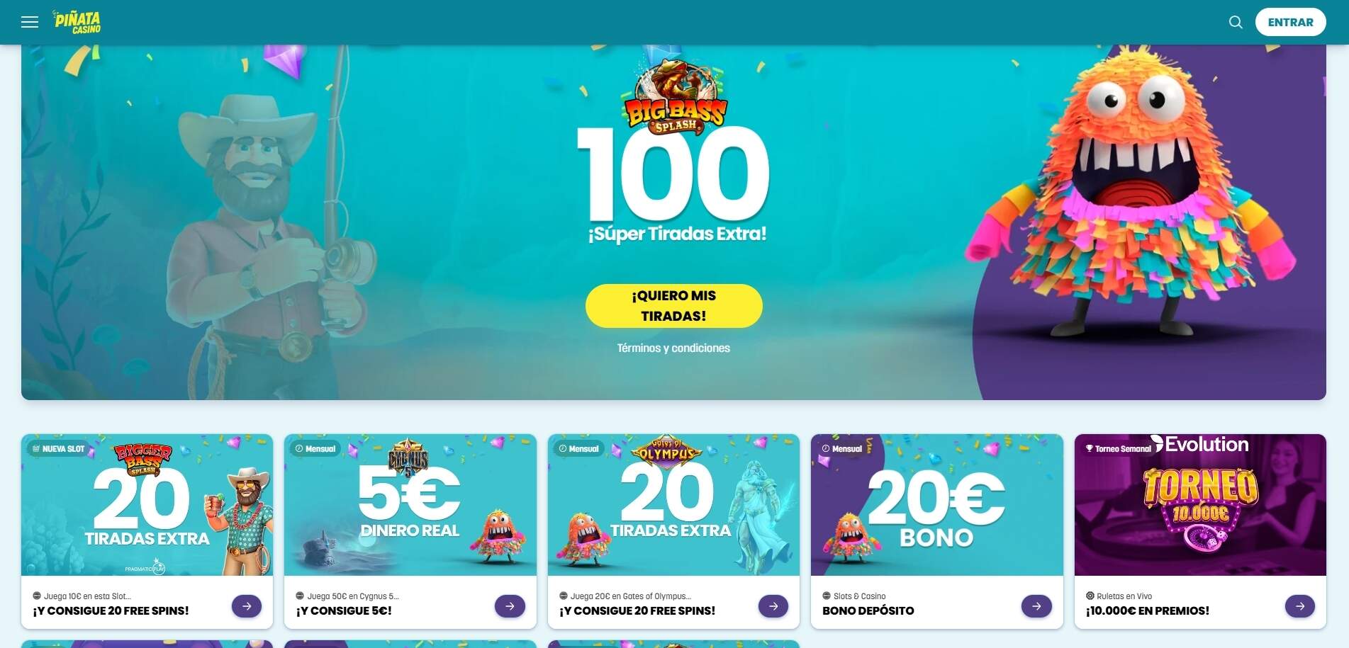 Promociones y ofertas de Piñata Casino